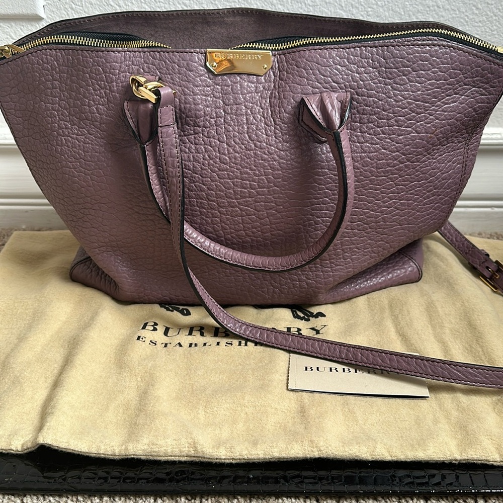 Beautiful Heritage Grain Medium Dewsbury Tote in Dusky Mauve.